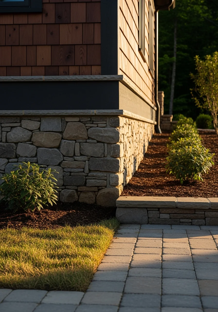 Close-up of exterior construction quality on an Arden home, showcasing attention to detail and local building standards.