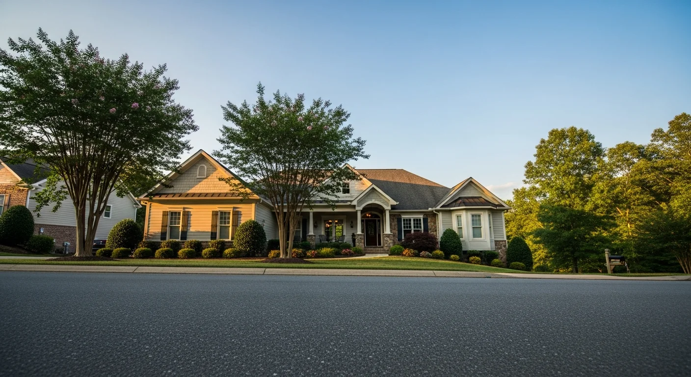 A well-maintained residential home in Hendersonville with mature landscaping and clear driveway access typical of the area's established neighborhoods.